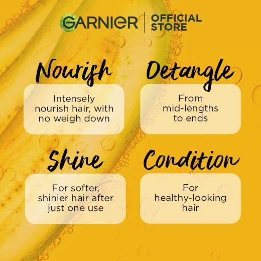 غذاء الشعر المغذي ٣ في ١ بالموز و الشيا للشعر الجاف- من غارنييه