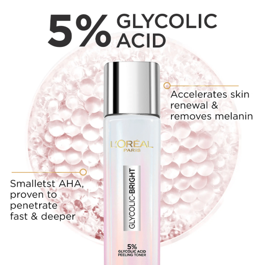 تونر تقشير وإشراقة جليكوليك برايت -من لوريال