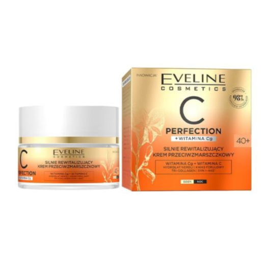 كريم بيو فيتامين سي المنعش لشد البشرة ليلاً ونهاراً  المضاد للتجاعيد للوجه بدقة ليزر  - من ايفلين