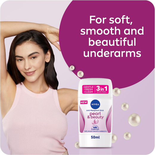 مزيل عرق ستيك بيرل اند بيوتي تالق الؤلؤ - من نيفيا