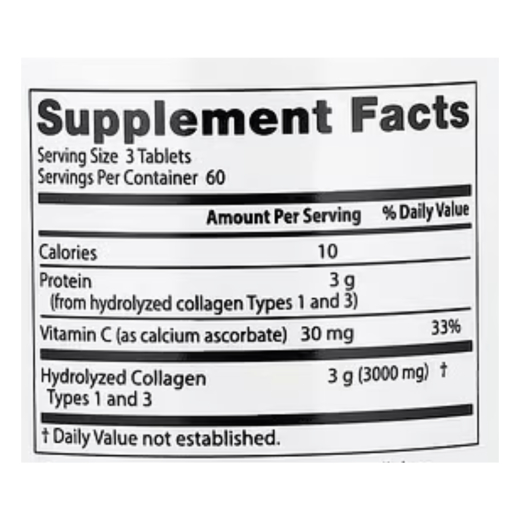 مكمل الكولاجين 1 و 3 مع فيتامين سي  180 قرصًا - من دكتورز بيست