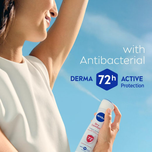 مزيل عرق بخاخ دراي كومفورت منعش  72 ساعه - من نيفيا