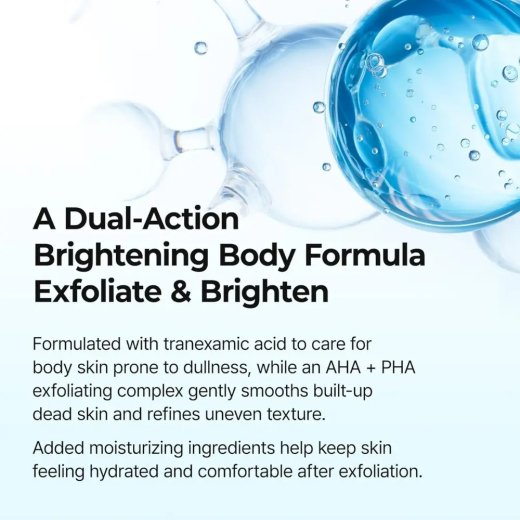 بخاخ تقشير وتفتيح للجسم TX بحمض الترانيكساميك والنياسيناميد - من دكتور ميلاكسين
